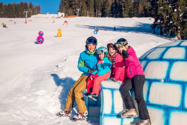 Skifahren im Familienskigebiet Monte Popolo in Eben, Ski amadé